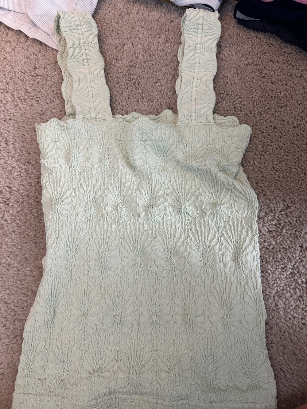 Nikibiki Light Mint Smocked Square-Neck Tank